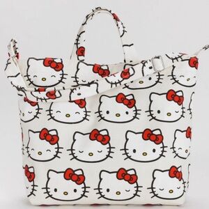 New Baggu Cream Tote with Hello Kitty Design